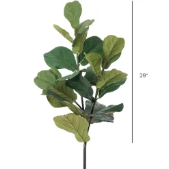 Branche de feuilles de ficus lyrata artificiel, 45″