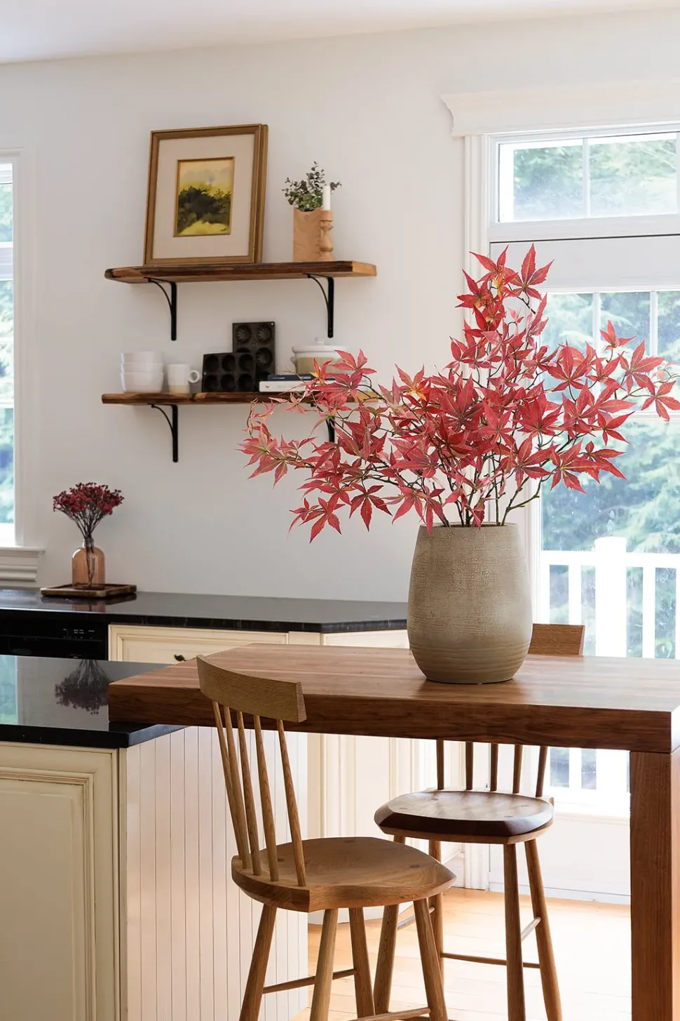 Branche de feuilles d’érable japonais artificiel, 42″