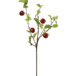 Branche de pommes rouges artificielles, 31″