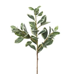 Branche d’euphorbe panachée artificielle, 25″