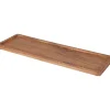 Brown acacia wood tray, 17,5 x 5,5"