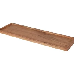 Brown acacia wood tray, 17,5 x 5,5"