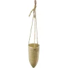 Brown hanging glass planter, 5 x 5 x 11.5″