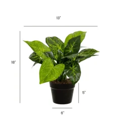 Caladium artificial outdoor plant, 18 x 13″