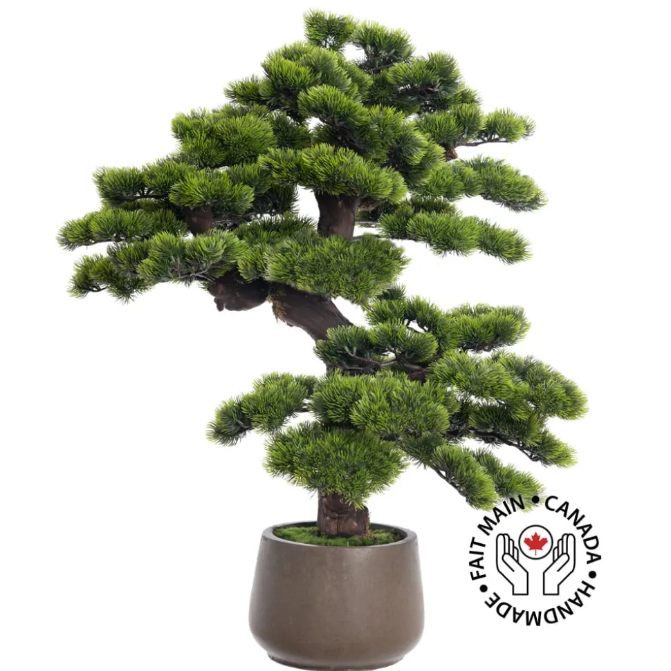 Cascading japanese pine artificial bonsai tree