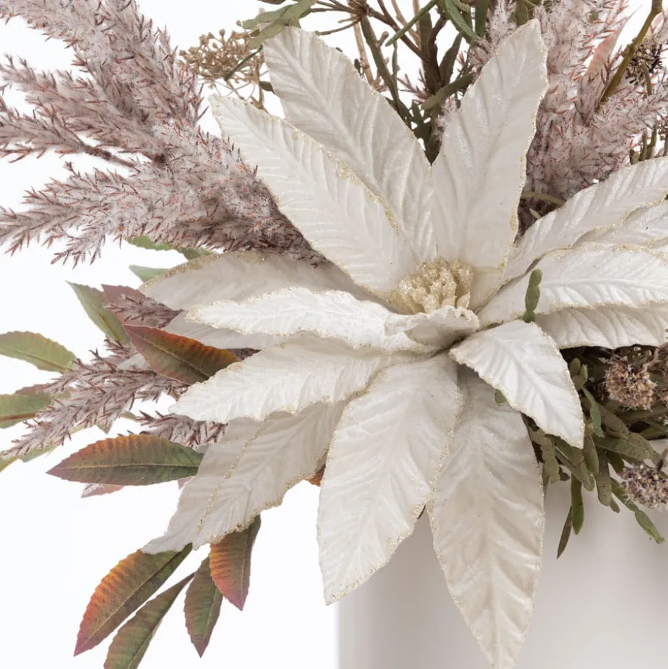 Champagne Christmas arrangement on a stand, 26 x 20"