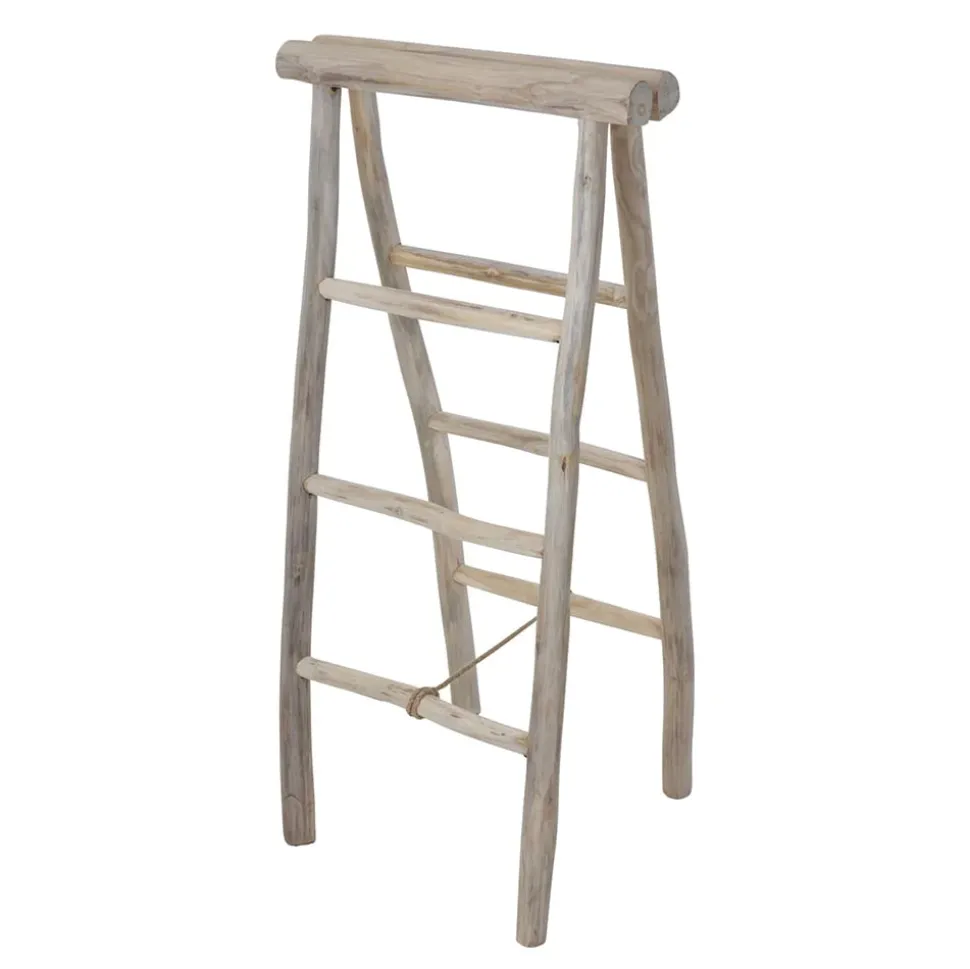 Échelle décorative en bois de teck, 39 x 19,5″