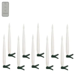 Christmas tree candle LED lights on clips, 6"