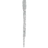 Clear icicle ornament with glitters, 15"