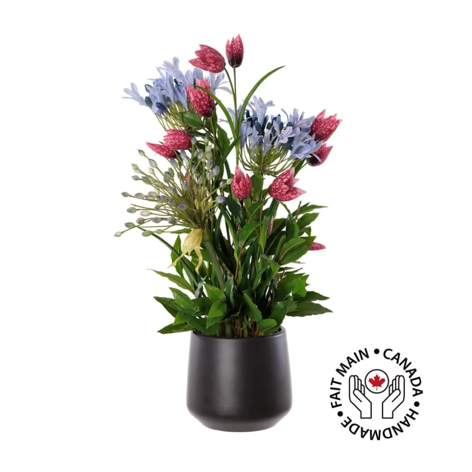 Colorful artificial agapanthus floral arrangement
