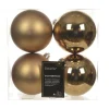 Copper Christmas balls, matte and glossy finish, 4"