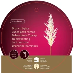 Cream illuminated pampas grass, 31,5″