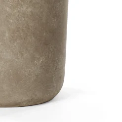 Cylindrical brown fiber cement pot