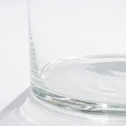 Cylindrical clear glass vase, 21,5 x 7,5