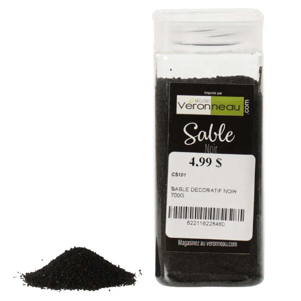 Decorative black sand, 700g