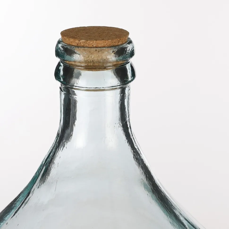 Decorative bottle with cork stopper, 22 x 16"