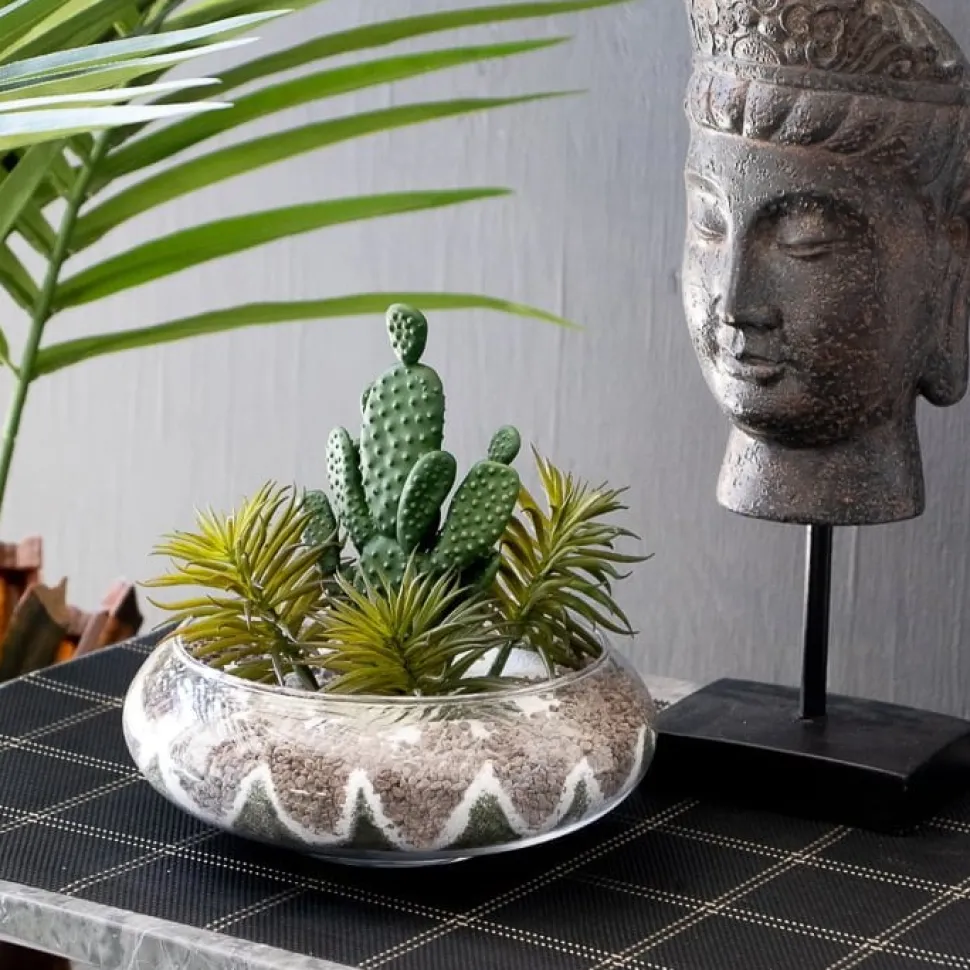 Decorative glass bowl vase