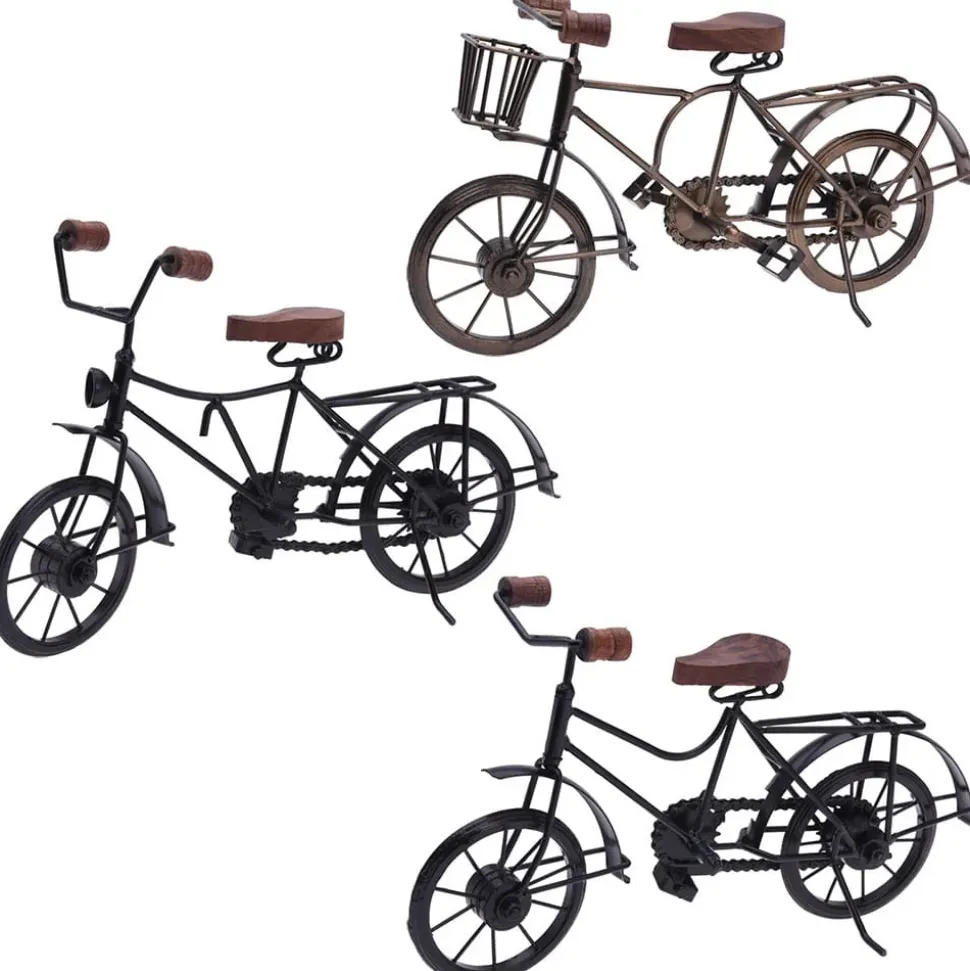 Decorative metal black bicycle, 14"
