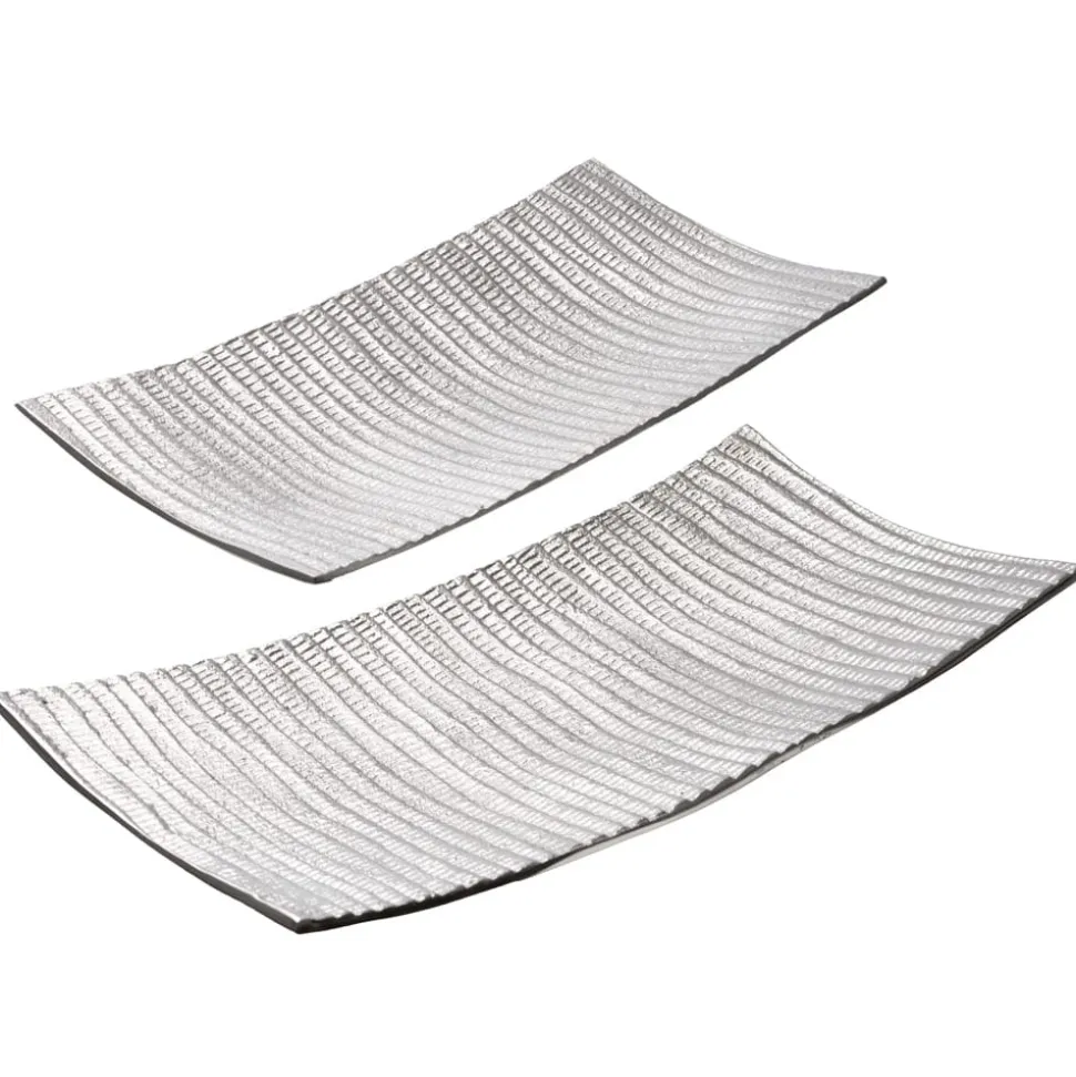 Decorative silver aluminium plate