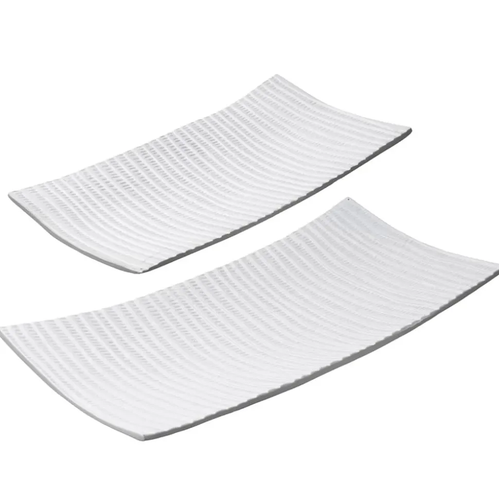 Decorative white aluminium plate