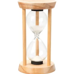 Decorative wooden hourglass, 6 x 3"