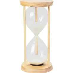 Decorative wooden hourglass, 9,5 x 4"