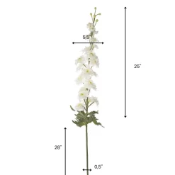 Delphinium blanc artificiel, 53″