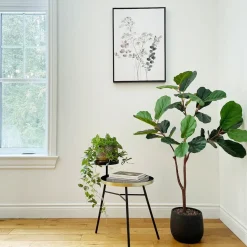 Design black and gold side table, 23 x 20″