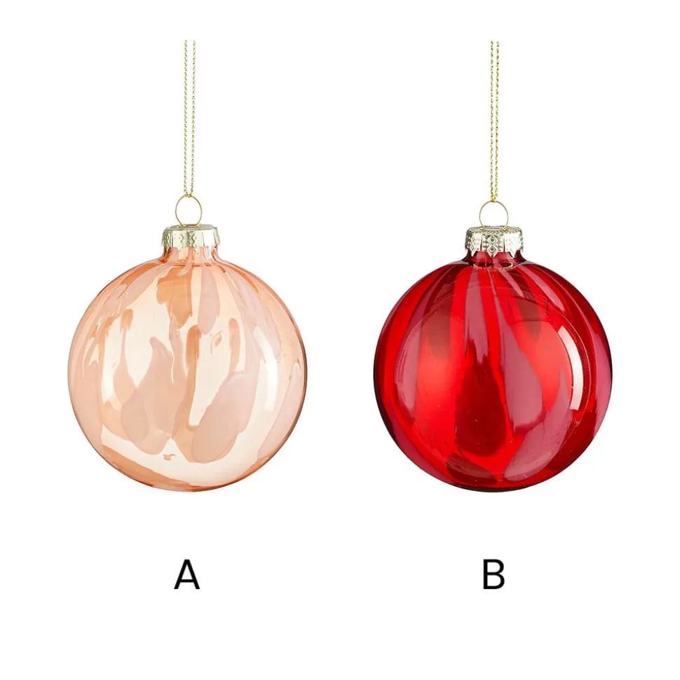 Detailed glass Christmas ball, 3"