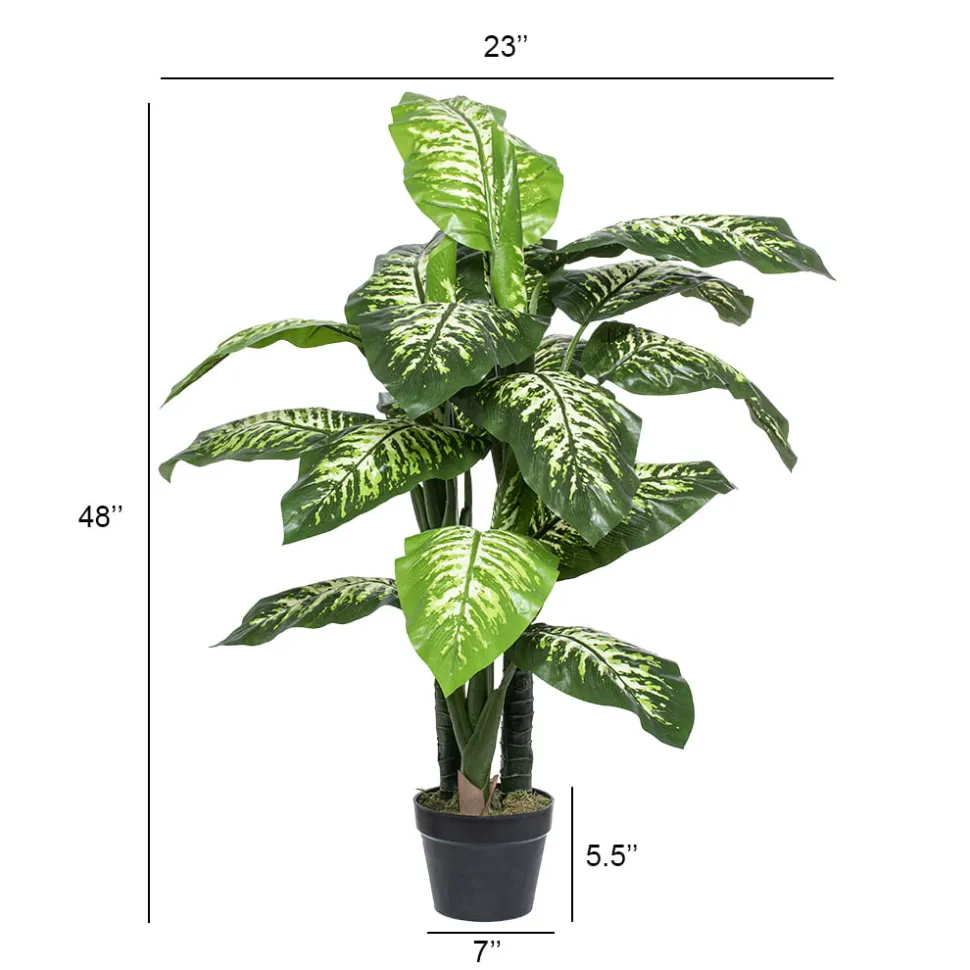 Dieffenbachia artificial outdoor plant, 48"