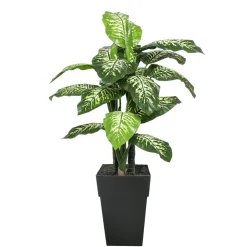 Dieffenbachia artificiel en pot extérieur, 53″