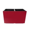 Double plastic red flower box, 11 x 22"
