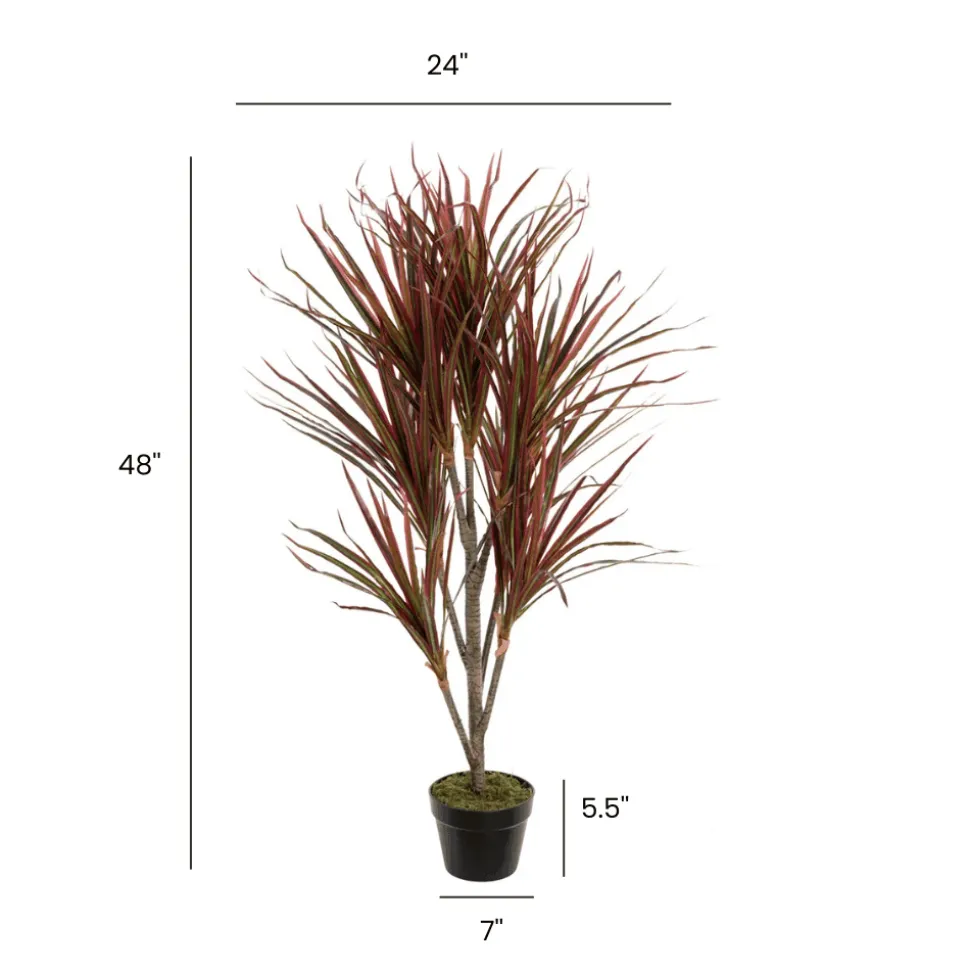 Dracaena marginata artificial outdoor plant, 48″