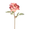 Dried look artificial pink open rose, 22″