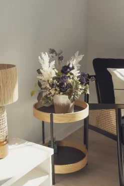 Dried look artificial plum rose, 20,5″