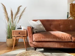 Dried reed grass in a pot, 57″