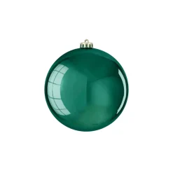 Emerald green shiny Christmas ornament, 6"