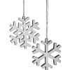 Enamel snowflake Christmas ornament, 4"