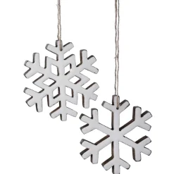 Enamel snowflake Christmas ornament, 4"