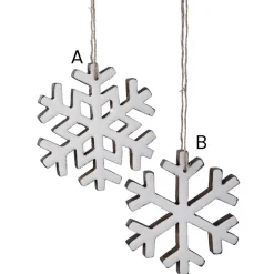 Enamel snowflake Christmas ornament, 4"