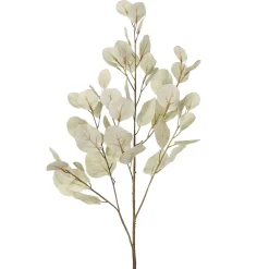 Eucalyptus beige artificiel à feuilles rondes, 34″