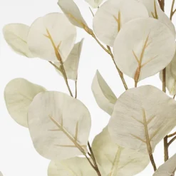 Eucalyptus beige artificiel à feuilles rondes, 34″