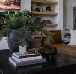 Eucalyptus vert artificiel à feuilles rondes, 26″