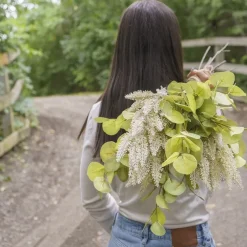 Eucalyptus vert pâle artificiel à feuilles rondes, 34″