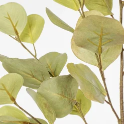 Eucalyptus vert pâle artificiel à feuilles rondes, 34″