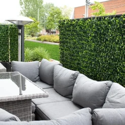 Expandable plant trellis (green structure), 39 x 78″