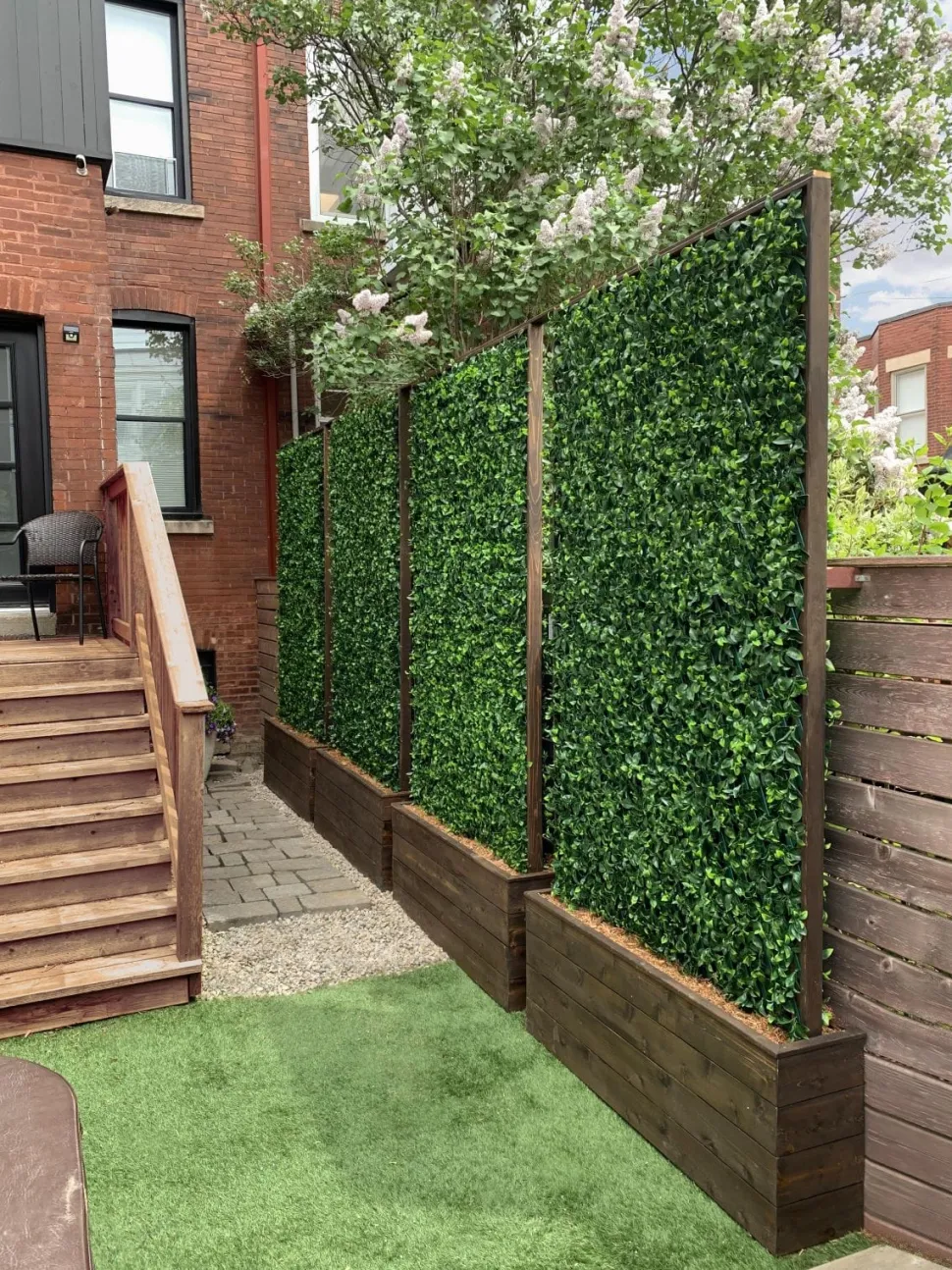 Expandable plant trellis (green structure), 39 x 78″