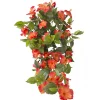 Exterior orange hibiscus hanging bush, 35″