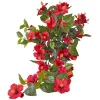Exterior red hibiscus hanging bush, 35″
