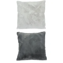 Faux fur cushion, 17,5 x 17,5″